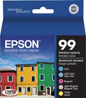 Epson - 99 Multipack Standard Capacity Ink Cartridges - Cyan/Light Cyan/Magenta/Light Magenta/Yellow - Front_Zoom