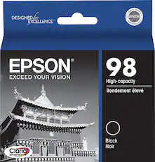 Front. Epson - 98 High-Yield Ink Cartridge - Black.