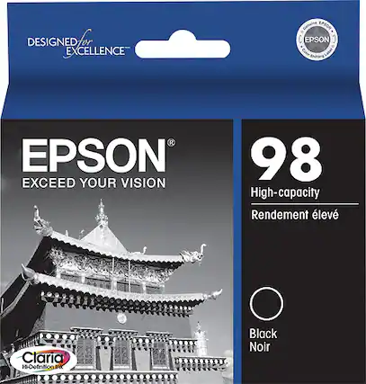 Front. Epson - 98 High-Yield Ink Cartridge - Black.