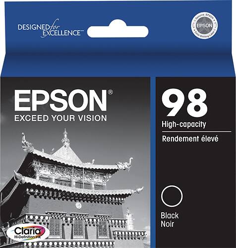 Front. Epson - 98 High-Yield Ink Cartridge - Black.