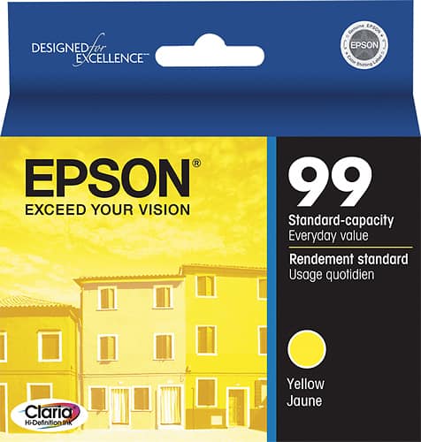 Front. Epson - 99 Standard Capacity - Yellow Ink Cartridge - Yellow.