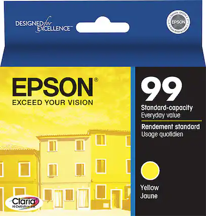 Front. Epson - 99 Standard Capacity - Yellow Ink Cartridge - Yellow.