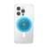 Back. PopSockets - MagSafe PopGrip Universal Magnetic Grip & Stand with Adapter Ring for Cell Phones - Electric Blue Translucent.