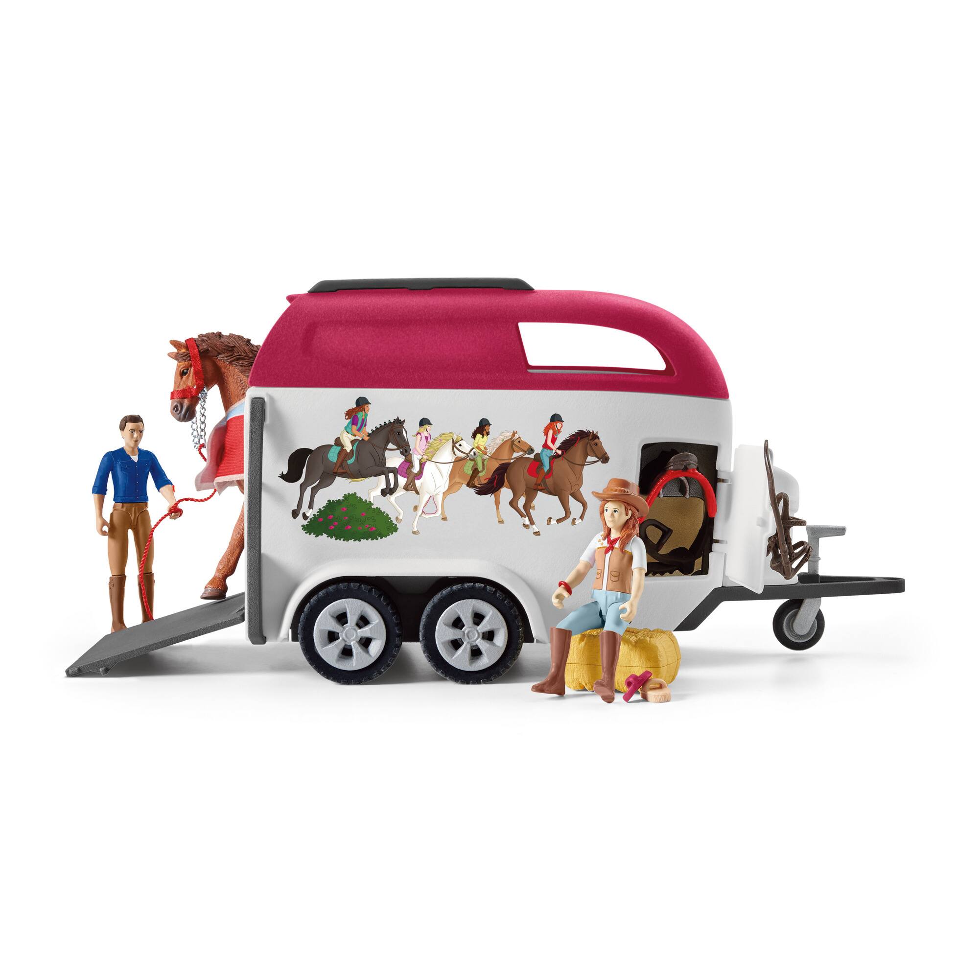Angle. Schleich - Horse Adventures With Car & Trailer.