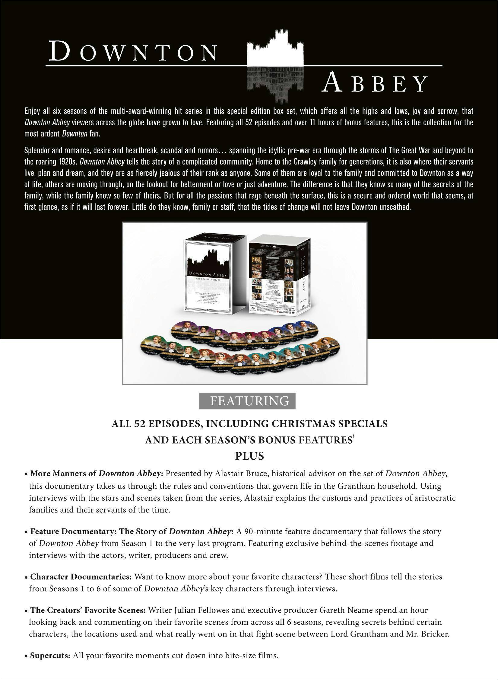 Back. Downton Abbey: The Complete Series (DVD Set) [DVD].