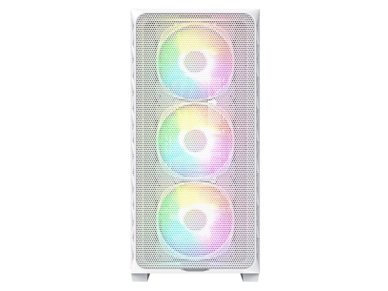 Alt View 2. Montech - Montech AIR 903 MAX, E-ATX Mid Tower, 4x 140mm Fans, Tempered Glass, Mesh Front, TYPE-C, 4090 Support, White - White.