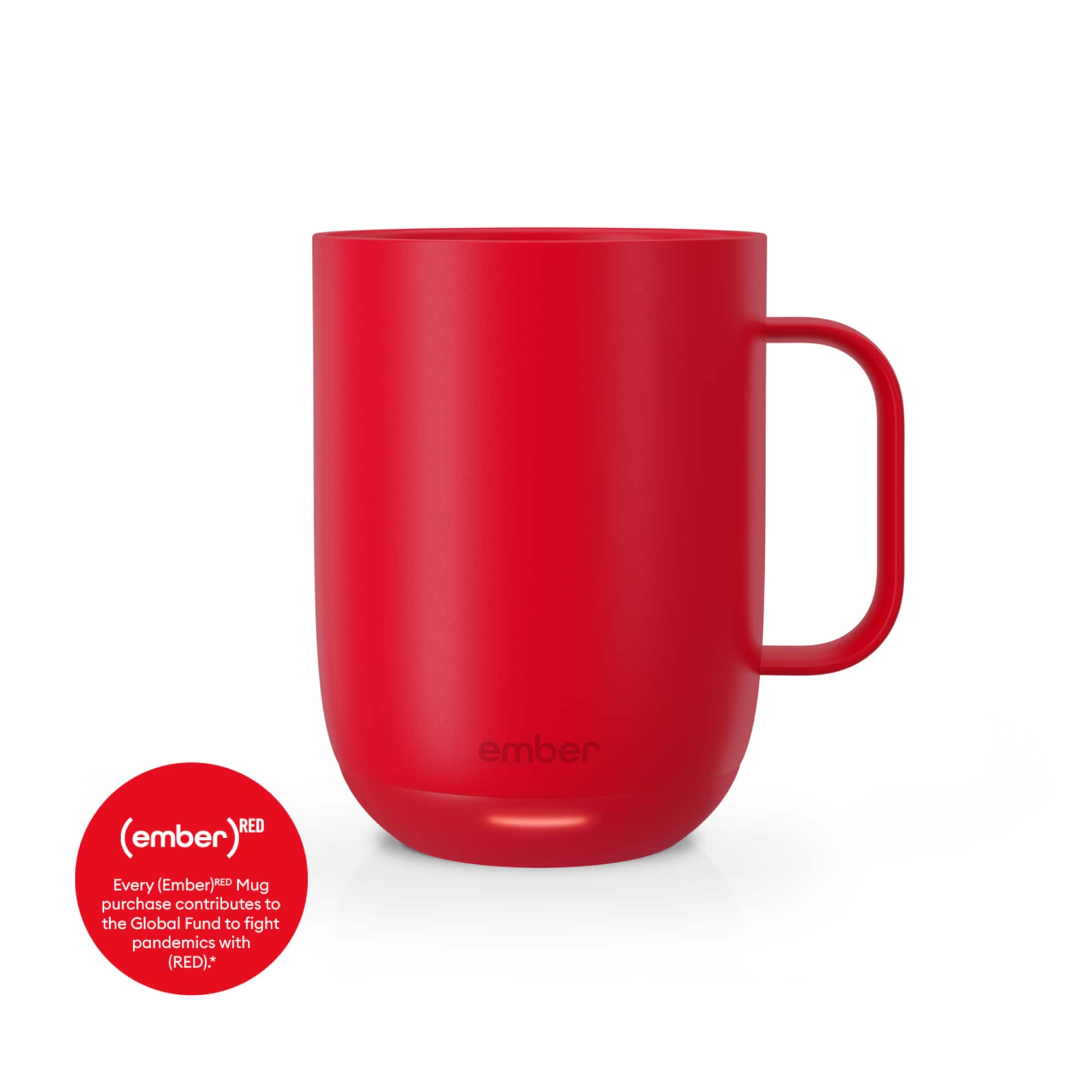 Left. Ember - Temperature Control Smart Mug 2 - 14 oz - Red.