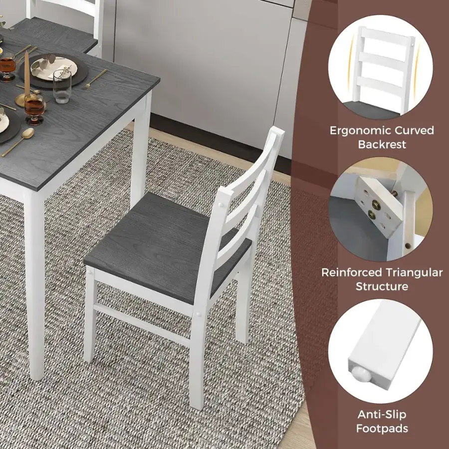 The text on the image reads: "Ergonomic Curved Backrest Reinforced Triangular Structure Anti-Slip Footpads."