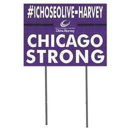 Jardine - Olive-Harvey College Panthers 18'' x 24'' I Chose Lawn Sign - Purple