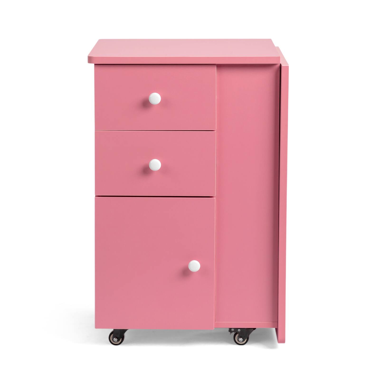 Alt View 2. Winado - Foldable Manicure Table Nail Table Nail Desk Station with Electric Dust Collector & Drawers & Bottom Cabinet for Beauty - Pink.