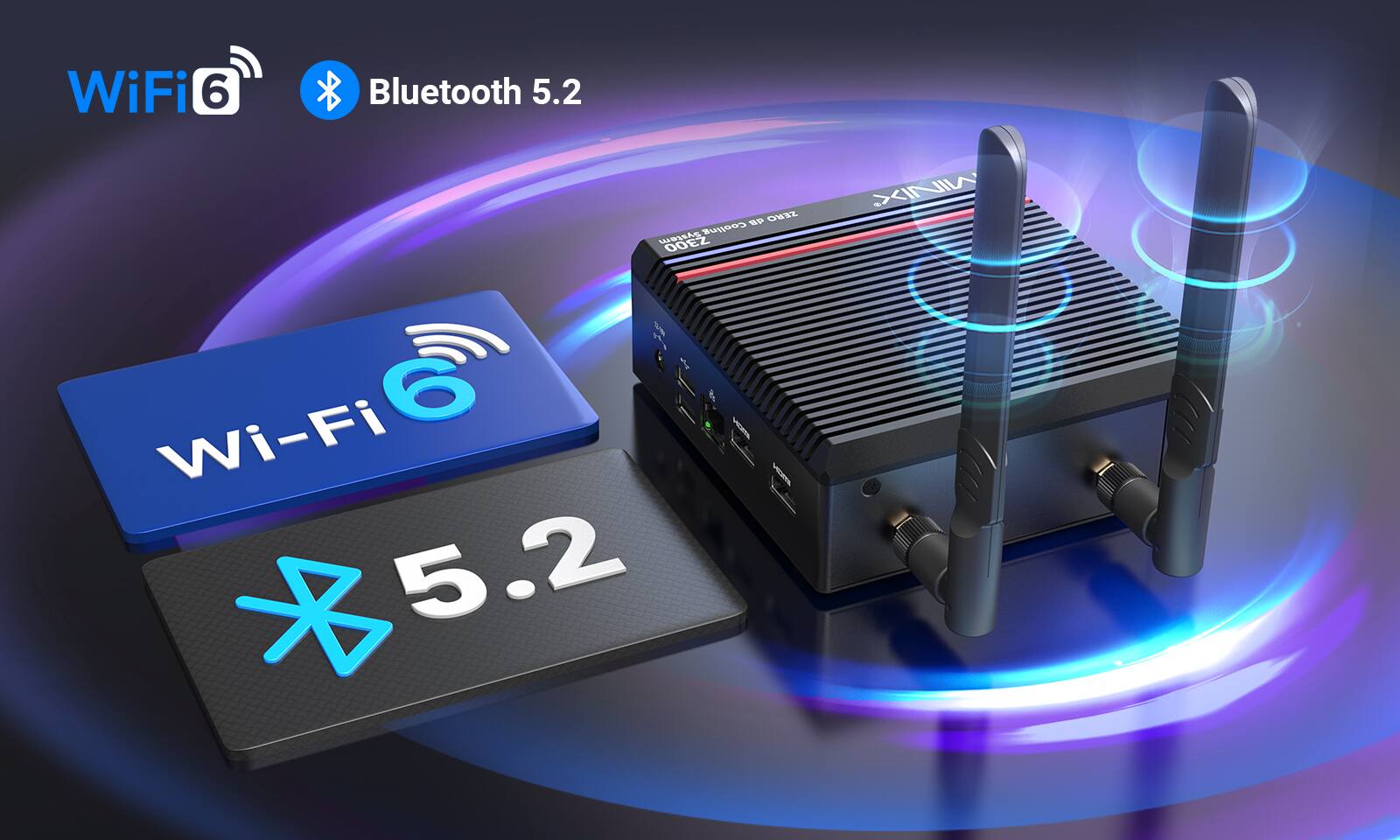 WiFi 6 Bluetooth 5.2 BP ZERO Cooling WBIS 7300 XINIL Dm 6 Wi-Fi 5.2