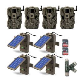 Stealth Cam - Fusion X 26MP Trail Camera (AT&T) with Solar Panel and SD (4-Pack)