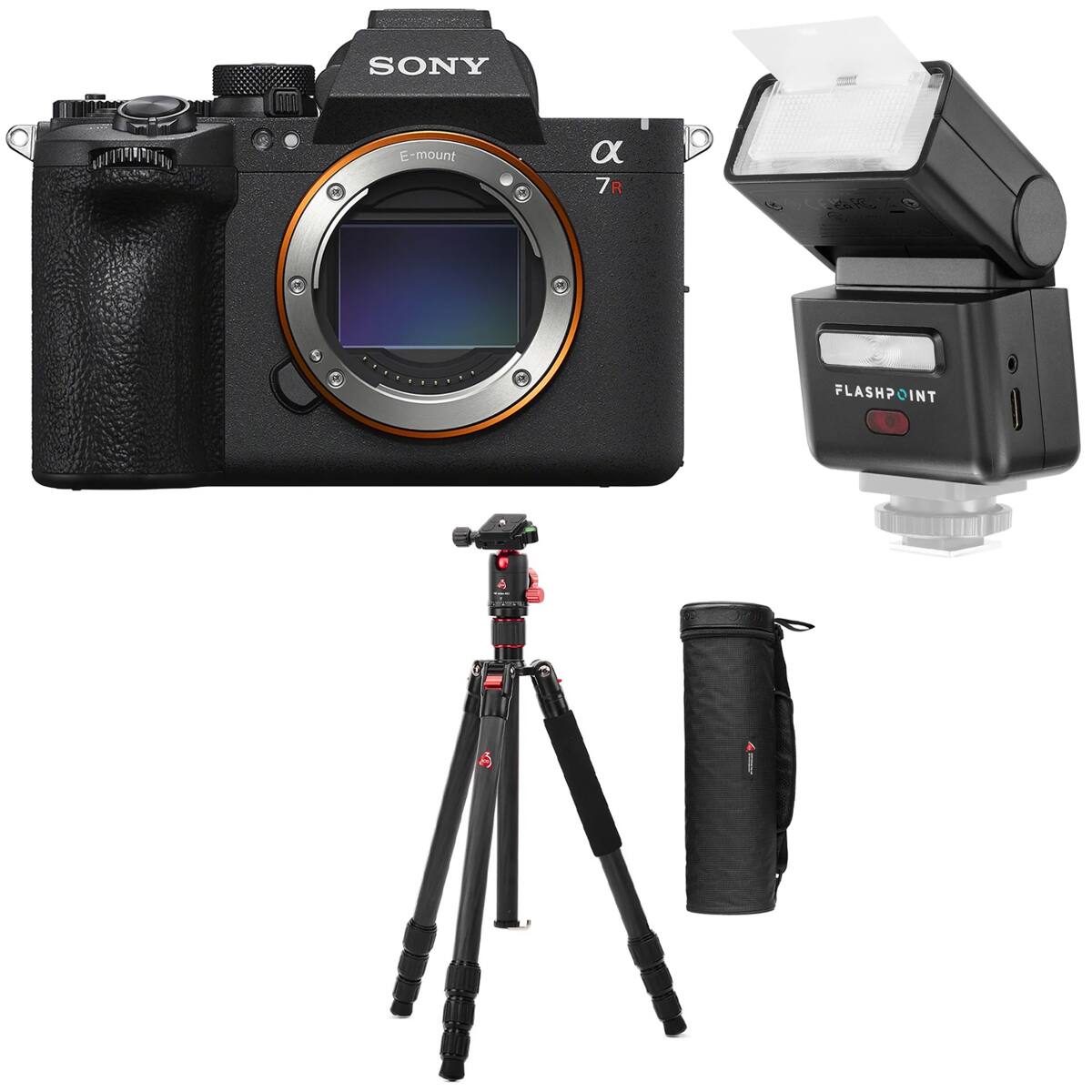 Bundle - Sony - Alpha a7R VI Mirrorless Camera, with Carbon Fiber Travel Tripod, iT32 TTL R2 Mini iFlash price history on PriceWatchPro