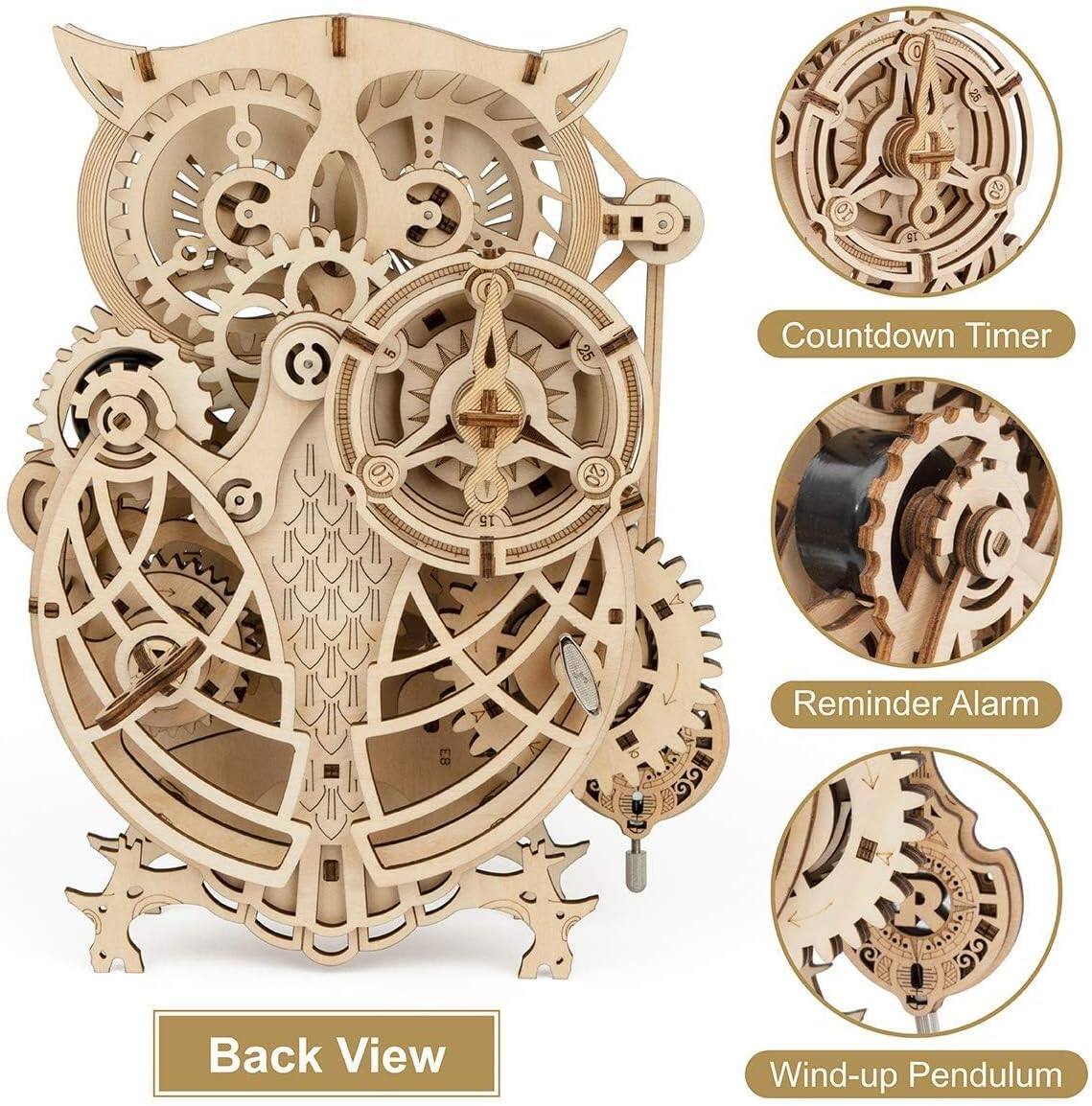 0 15 25 Countdown Timer  
S 15 Reminder Alarm  
B Back View  
Wind-up Pendulum