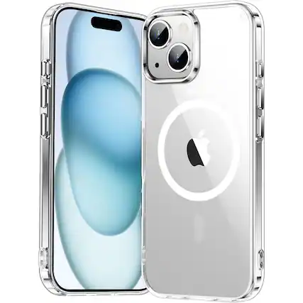 Front. Entronix - Entronix Slim Clear Magnetic Case for iPhone 13 Mini - Durable Hard Back Protection - Clear.