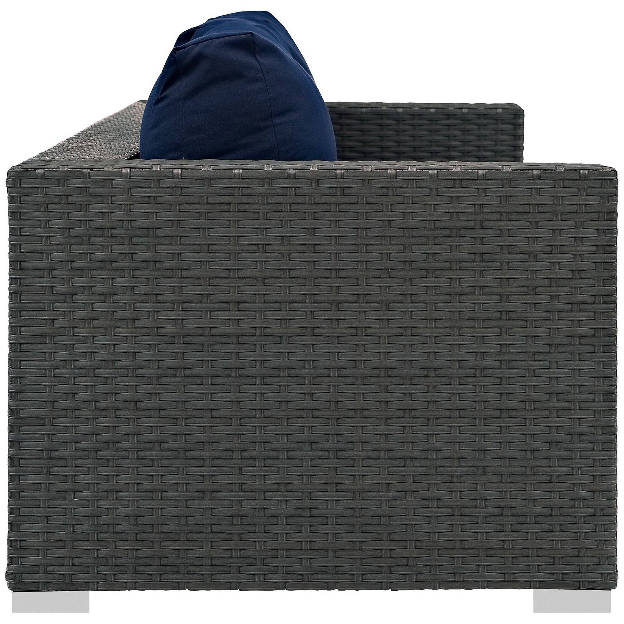Left. Modway - Sojourn Outdoor Patio Sunbrella® Sofa by Modway - Canvas Navy.