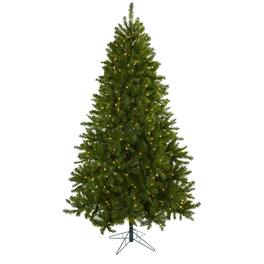 BreeBe - 7.5' Windermere Christmas Tree w/1285 Tips & 550 Lights - Green
