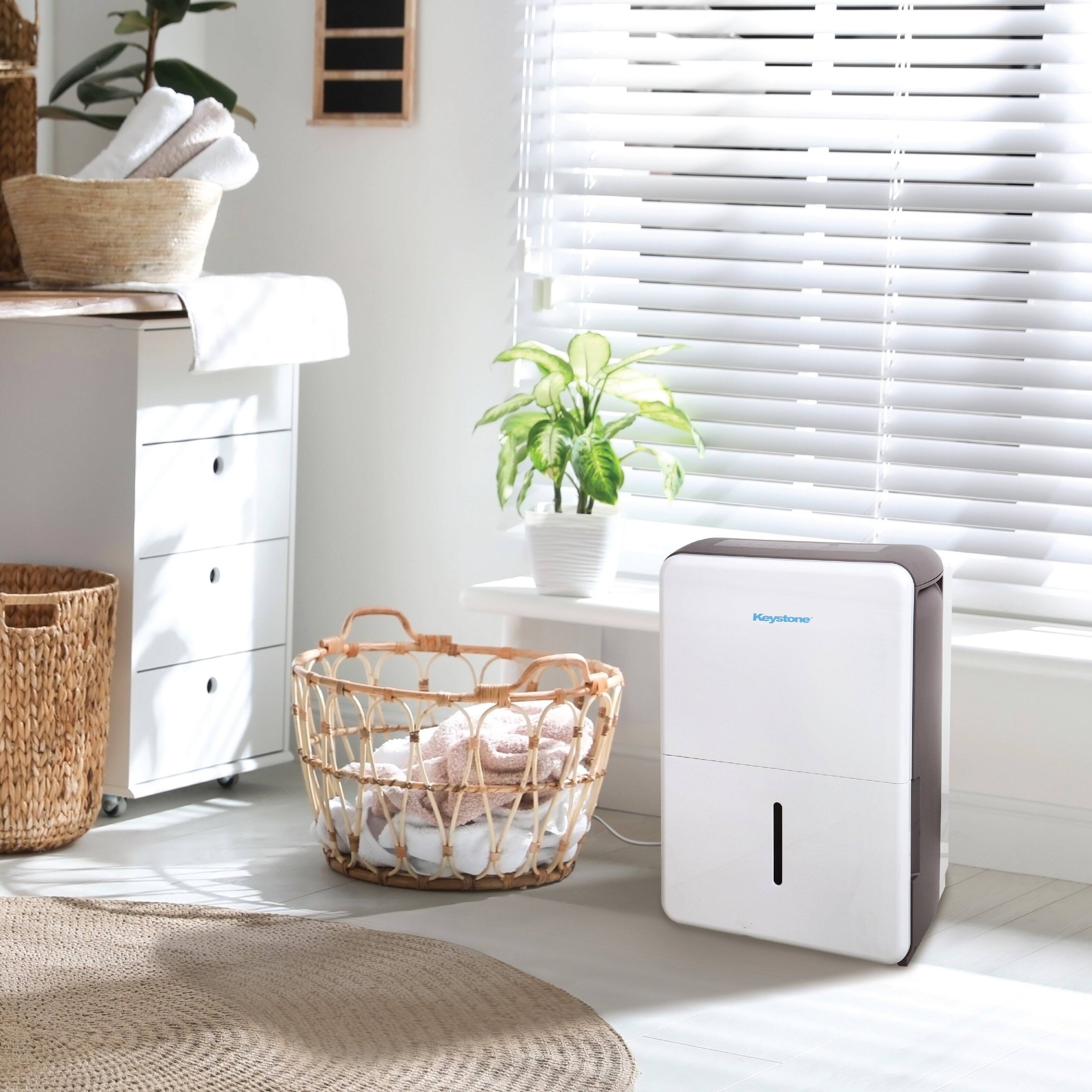 Alt View 4. Keystone - 35 Pint 6.4 Quart Capacity Dehumidifier - White.
