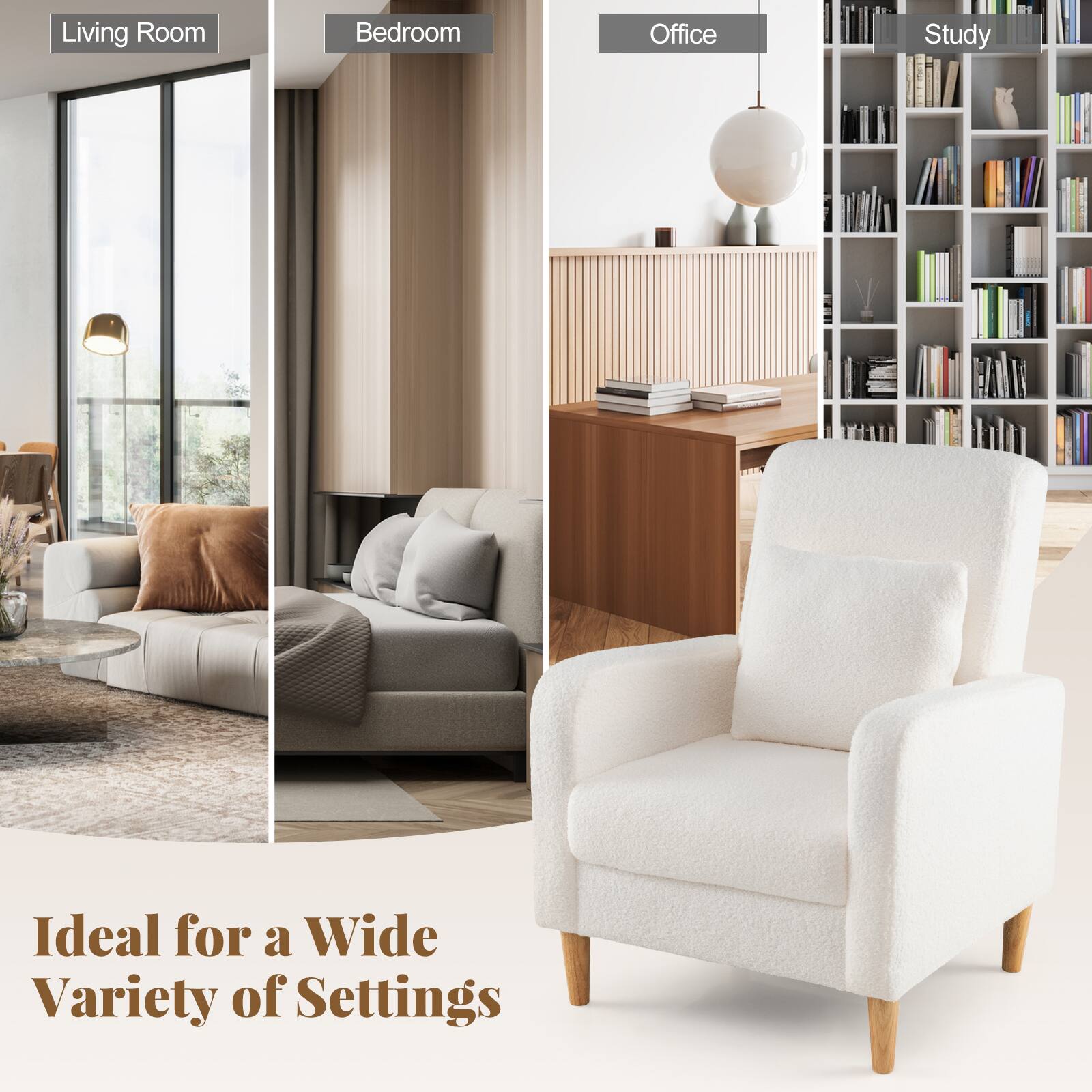 Living Room  
Bedroom  
Office  
Study  

Ideal for a Wide Variety of Settings