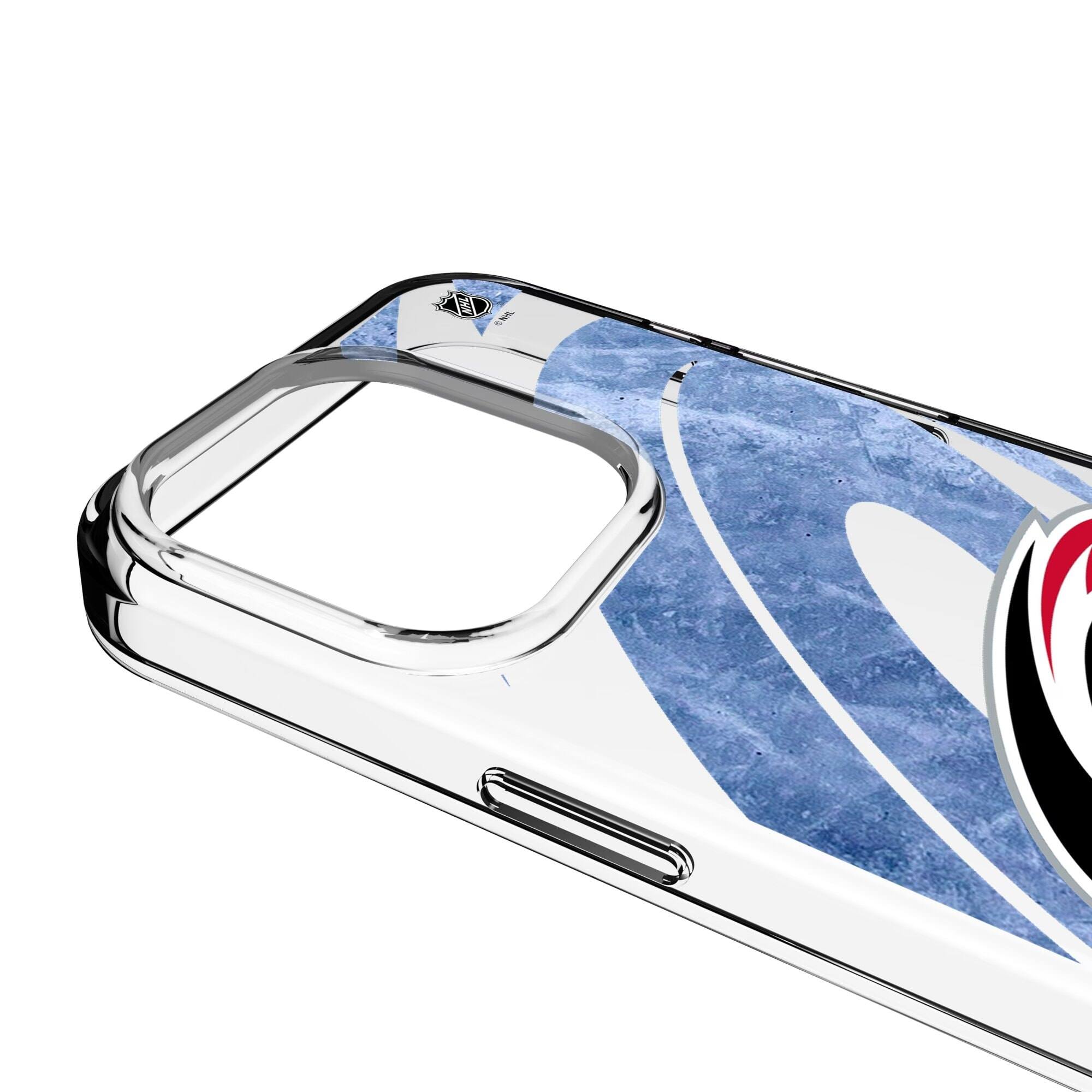 Alt View 2. Keyscaper - Carolina Hurricanes iPhone Clear Ice Case - 16 Plus - Multicolor.