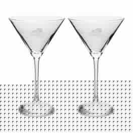 Jardine - Somerset Community College Two-Piece Traditional 10oz. Martini Glass Set - Multicolor