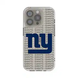 Keyscaper - NFL - New York Giants iPhone Clear Text Backdrop Design Case - 15 - Multicolor