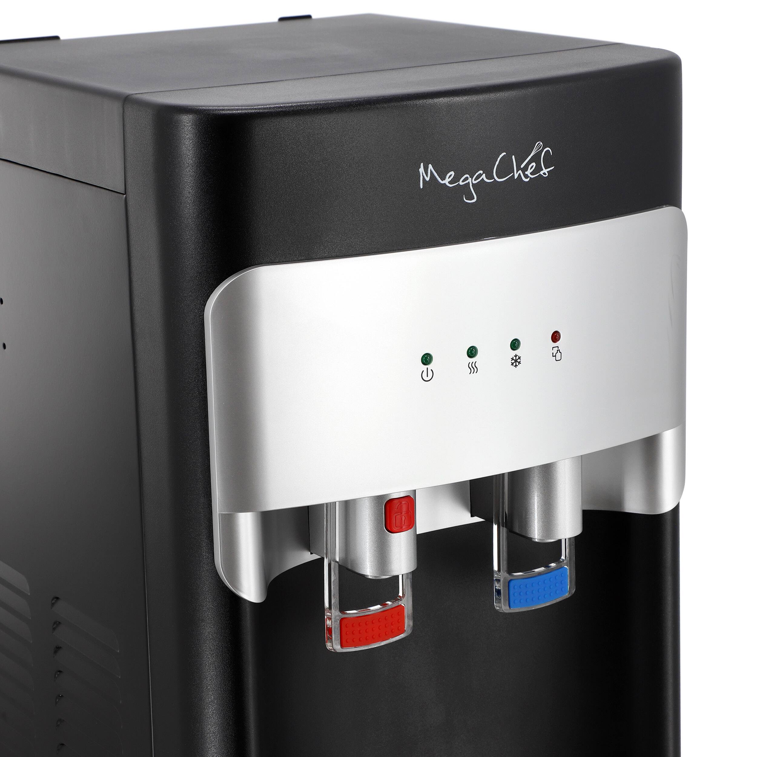 Alt View 2. MegaChef - MegaChef Bottom Load Hot and Cold Water Dispenser in Black - Black.