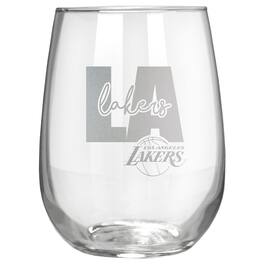 Great American Products - Los Angeles Lakers Etched 17oz. City Stemless Wine Glass - Multicolor