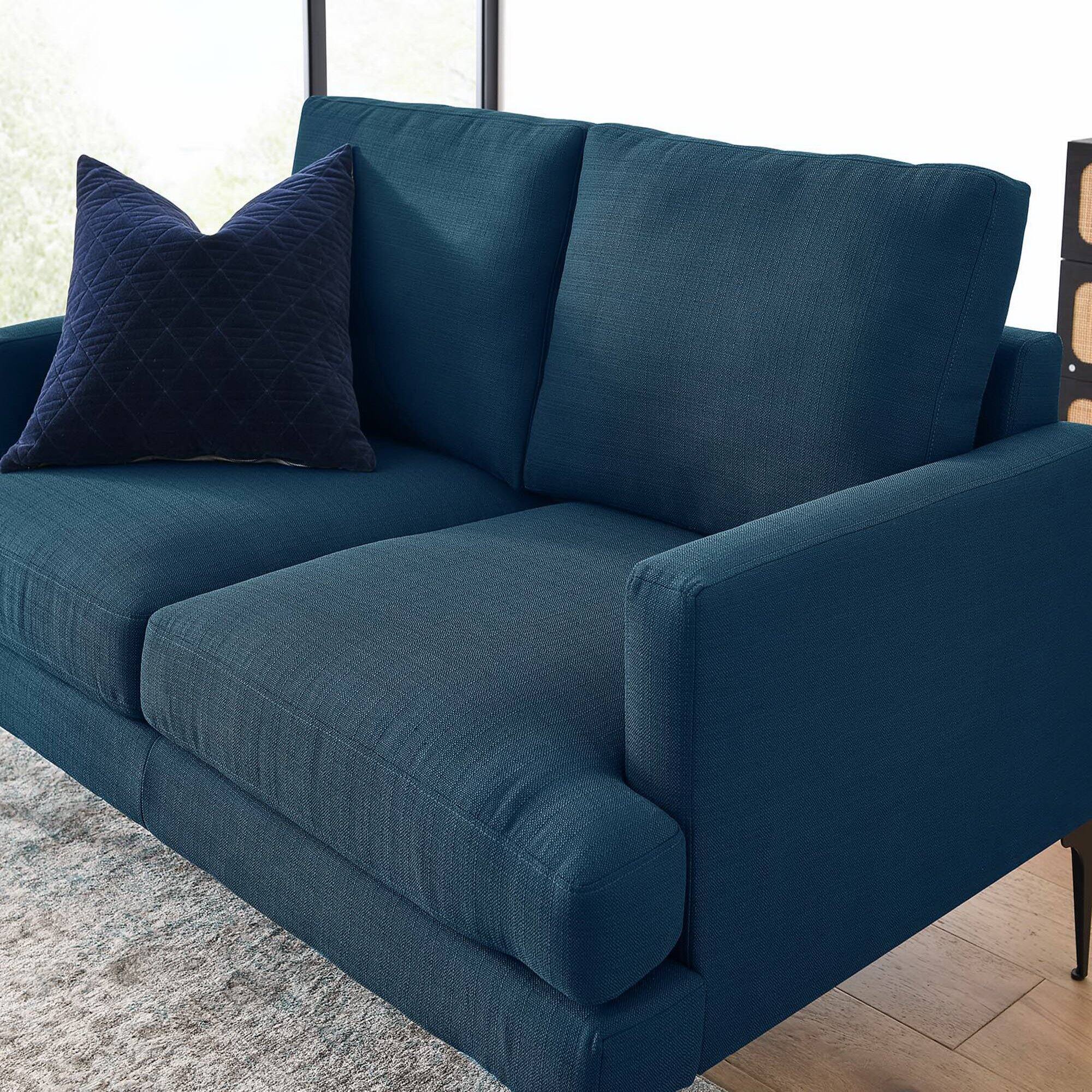 Back. Modway - Evermore Upholstered Fabric Loveseat by Modway - Azure.