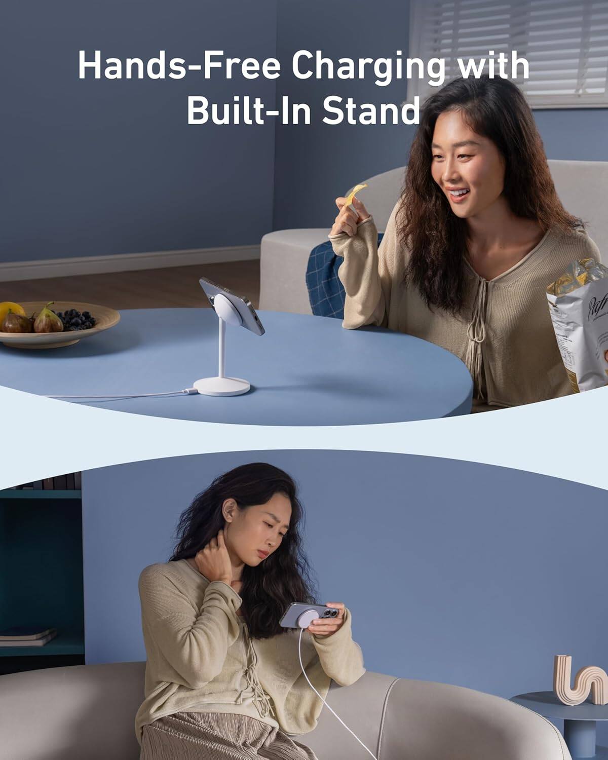 Hands-Free Charging with Built-In Stand