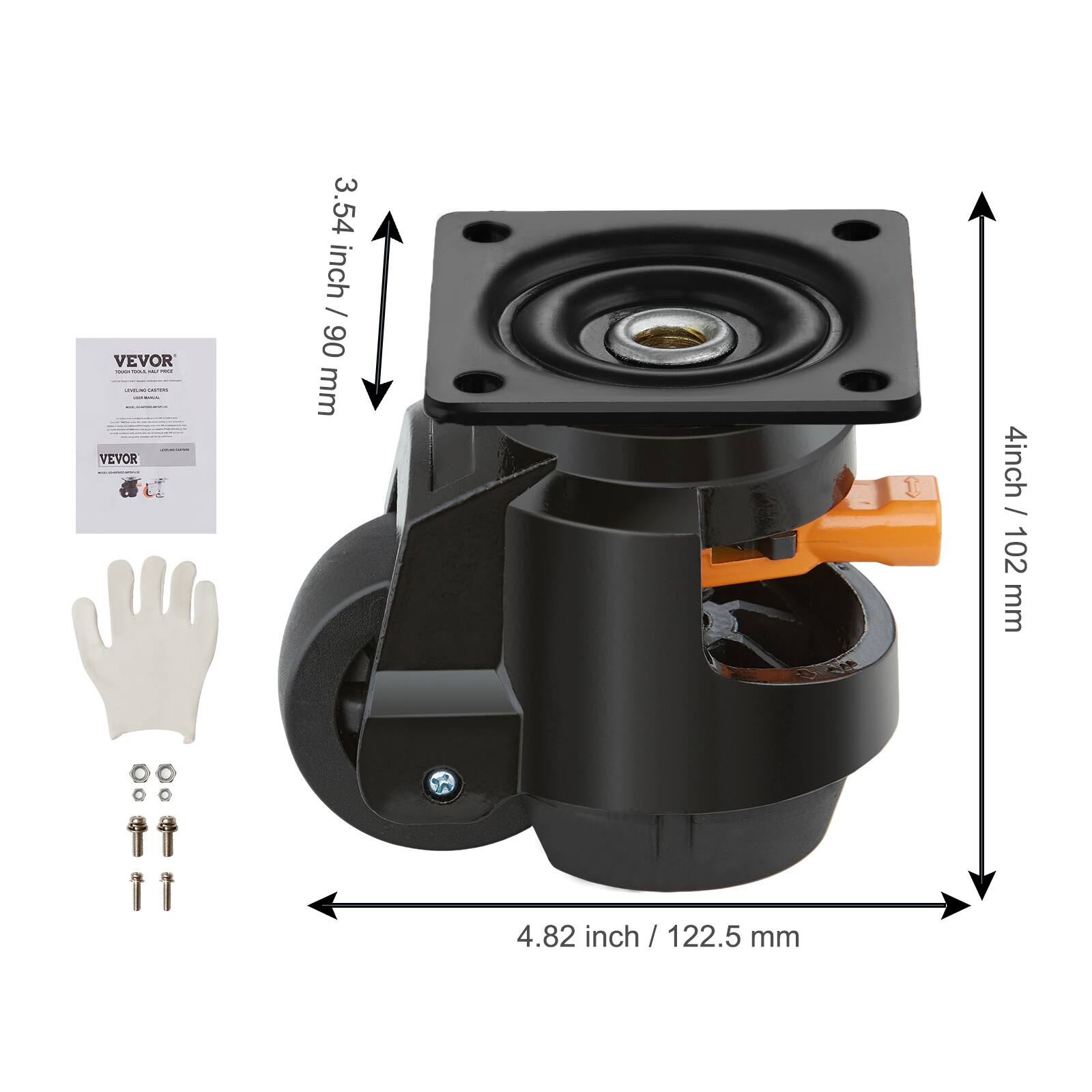 VEVOR

3.54 inch / 90 mm

4 inch / 102 mm

4.82 inch / 122.5 mm