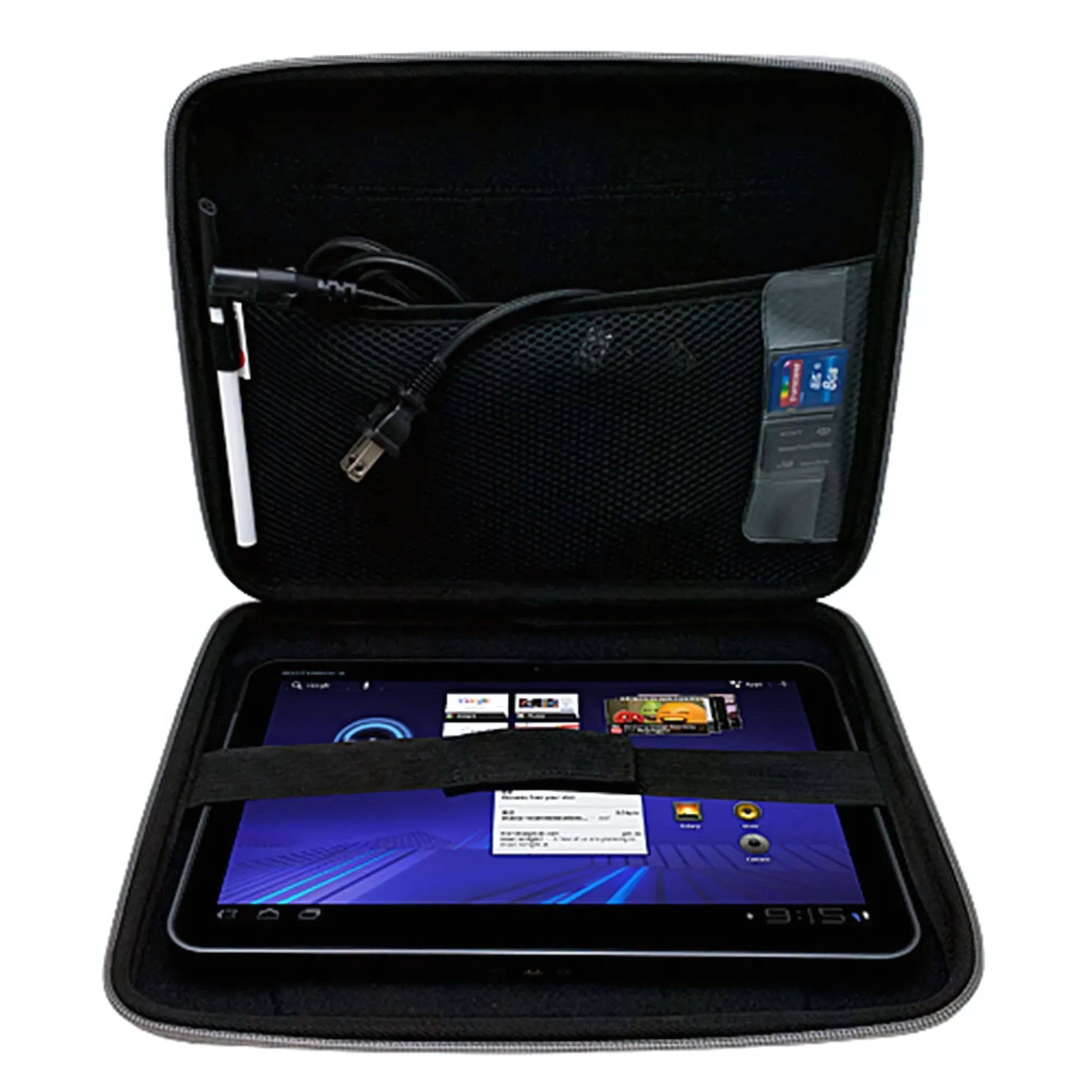 Angle. Kitcheniva - Hard Cube Sleeve Case Carry Bag Shell For 11" Tablet - Silver.