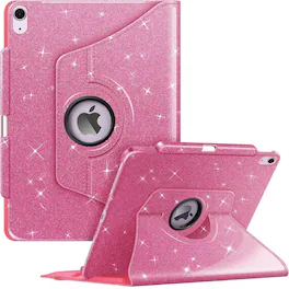 Kitcheniva - Rotating 360 Degree Stand Case For iPad Air 13 Inch M3 2025 With Pencil Holder - Glittering Pink