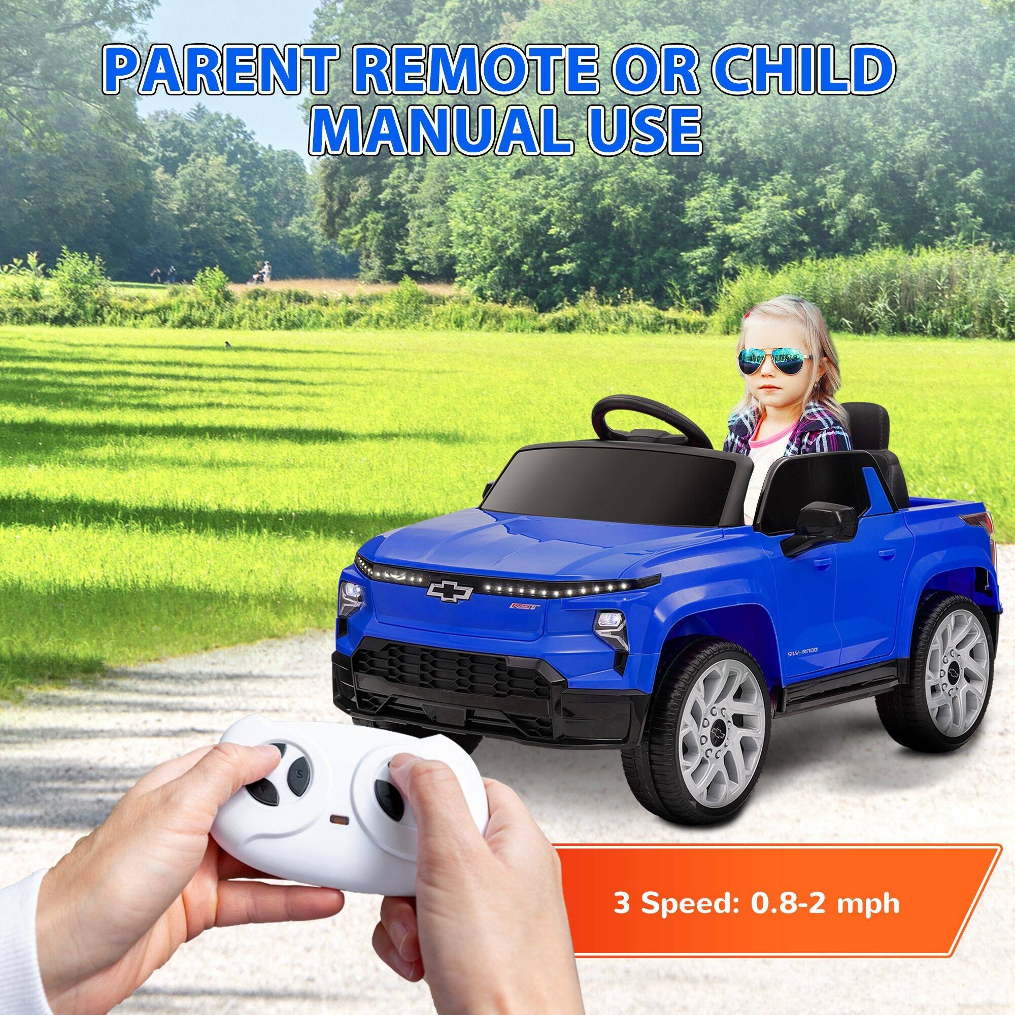 PARENT REMOTE OR CHILD MANUAL USE

3 Speed: 0.8-2 mph