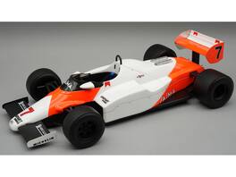 McLaren MP4/1C #7 Winner F1 "United States GP West" (1983) & Display Case "Mythos Series" 1/18 Model Car by Tecnomodel
