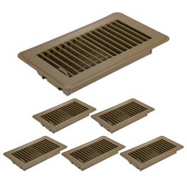Unique Bargains - 4x8 Inch Floor Vent Covers, 6pcs Heavy Duty Metal Walkable Air Vent Covers, Adjustable Air Supply Lever for Home Office - Black