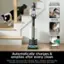 UP TO 45 DAYS OF HANDS-FREE EMPTYING WITH: Shark NO DIRT ON YOUR HANDS Shark POWERDETECT NO DUST CLOUDS IN YOUR HOME - i .- NO CLEANING AFTER YOU CLEAN Automatically charges & empties after every clean Return the vacuum to its charging dock, where it automatically empties into a 2L base: no more cleaning after you clean.