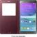 Alt View 2. Samsung - S-View Flip Cover for Samsung Galaxy Note 4 Cell Phones - Plum Red.