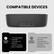 COMPATIBLE DEVICES
WORKS WITH
- TVs with optical (TOSLINK)
- TVs with AUX (3.5mm)
- Smart TVs with built-in Bluetooth
DOESN'T SUPPORT
- TVs with HDMI port only
- Simultaneous playback through soundbar & headphones