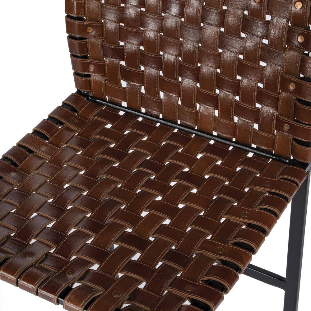 Alt View 6. Butler Specialty - Urban Woven Leather 25" Counter Stool - Medium Brown.