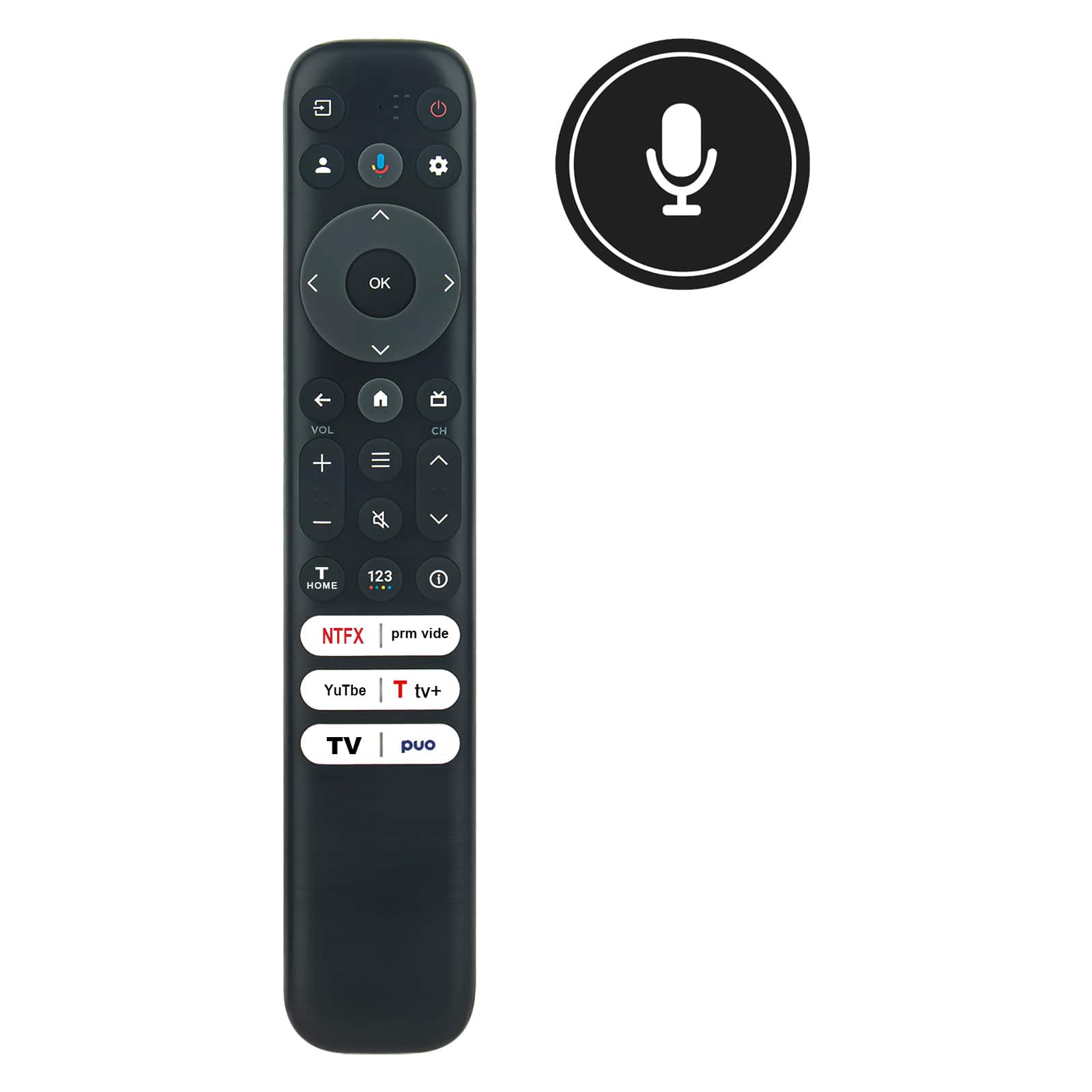 VINABTY - New RC813 FMBG Replace Remote Control Fits for TCL Q5/Q6/Q7/QM8 Series 32S350G 40S350G 43S350G 43S450G 50S450G 55S450G - Black