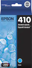 Front. Epson - T410 Standard Capacity Ink Cartridge - Cyan.