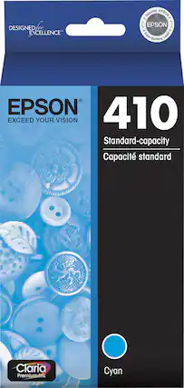 Front. Epson - T410 Standard Capacity Ink Cartridge - Cyan.