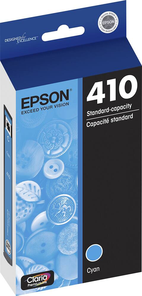 Alt View 1. Epson - T410 Standard Capacity Ink Cartridge - Cyan.