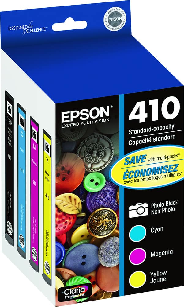Alt View 1. Epson - T410 Multipack Standard Capacity Ink Cartridges - Cyan/Magenta/Yellow/Photo Black.