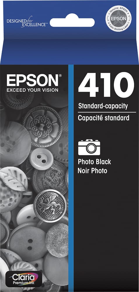 Front. Epson - T410 Standard Capacity Ink Cartridge - Photo Black.