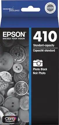 Front. Epson - T410 Standard Capacity Ink Cartridge - Photo Black.
