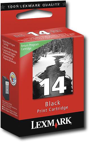 Alt View 11. Lexmark - No. 14 Standard Capacity - Black Ink Cartridge - Black.
