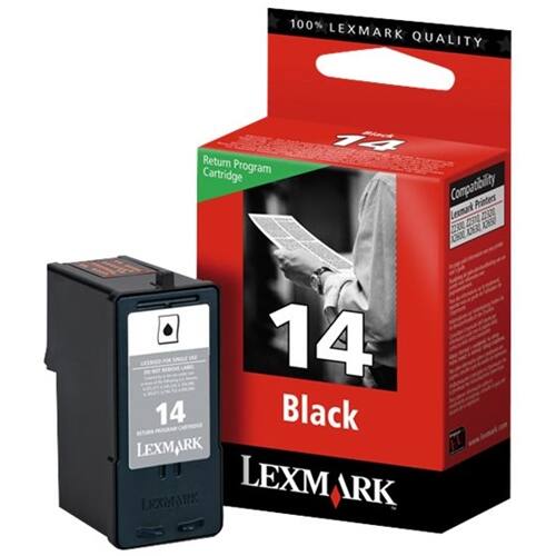 Alt View 12. Lexmark - No. 14 Standard Capacity - Black Ink Cartridge - Black.