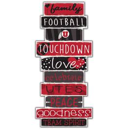 Fan Creations - Utah Utes 5'' x 24'' Celebrations Stack Sign - Multicolor